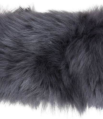 Ladies  Toscana 100% Sheepskin Leather Headband - Grey