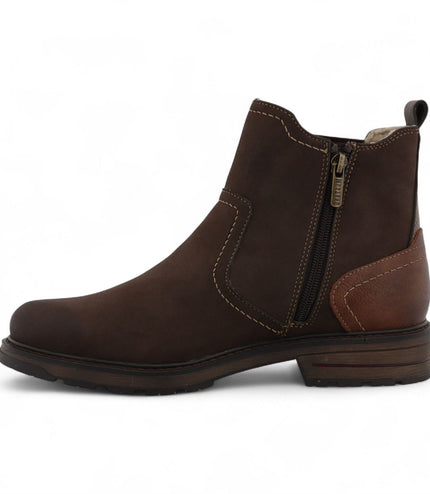 Mustang Men's Mokka Brown Water-Resistant Chelsea Ankle Boots