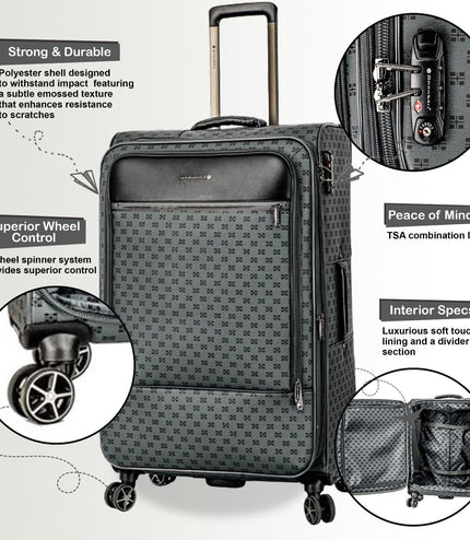 Corringham Cabin Soft Shell Suitcase in Grey