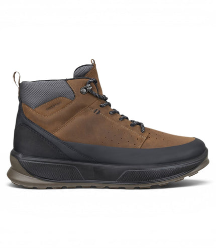 Ecco Men's Waterproof Black Tan Leather Outdoor Walking Boots - Byway 2.0
