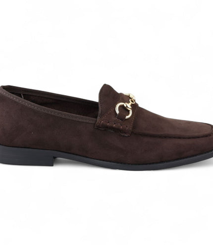 Men's Brown Suede Moccasin Leather Lined Loafers