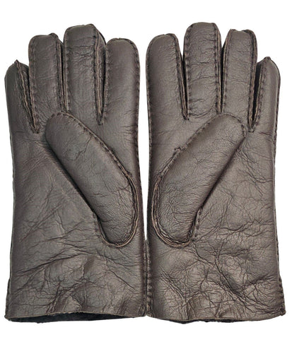 Infinity Leather Mens Brown Luxury Sheepskin Leather Gloves