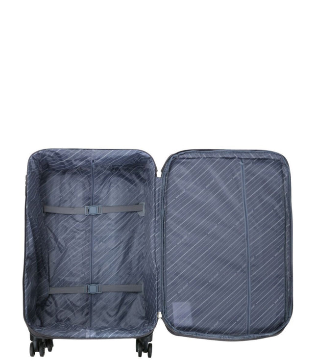 Cinderford Large Soft Shell Suitcase in Grey