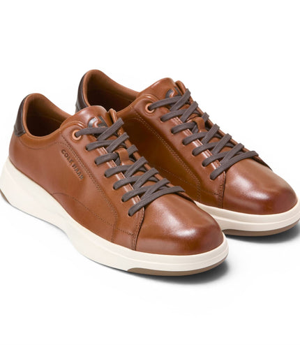 Cole Haan Men's GrandPro Luxe Mile Trainer Brown Leather Sneakers - C42753