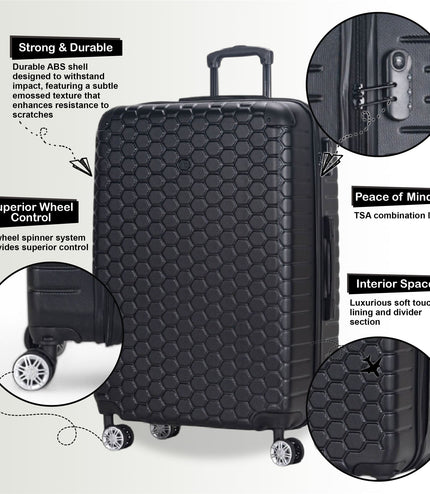 Noda X-Large Hard Shell Suitcase in Black