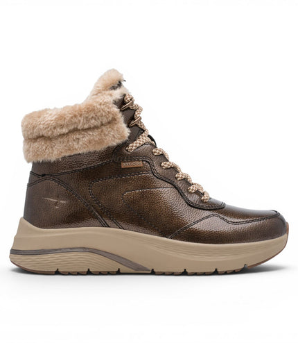 Tamaris Women’s Brown Warm Winter Waterproof Lace-up Ankle Boots - 26278-45