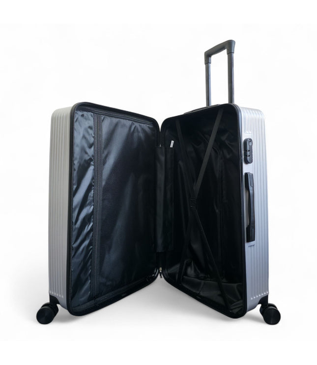 Junee Set of 3 Hard Shell Suitcase in Silver