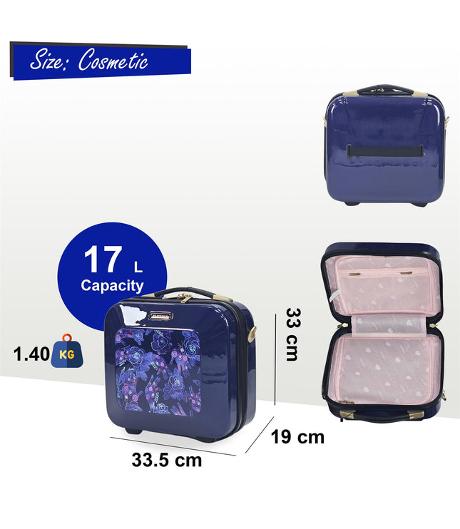 Canvey Cosmetic Hard Shell Suitcase in Blue