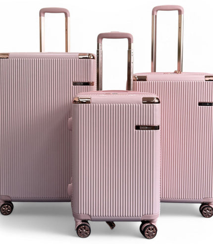 Cowra Set of 3 Hard Shell Suitcase in Rose Gold