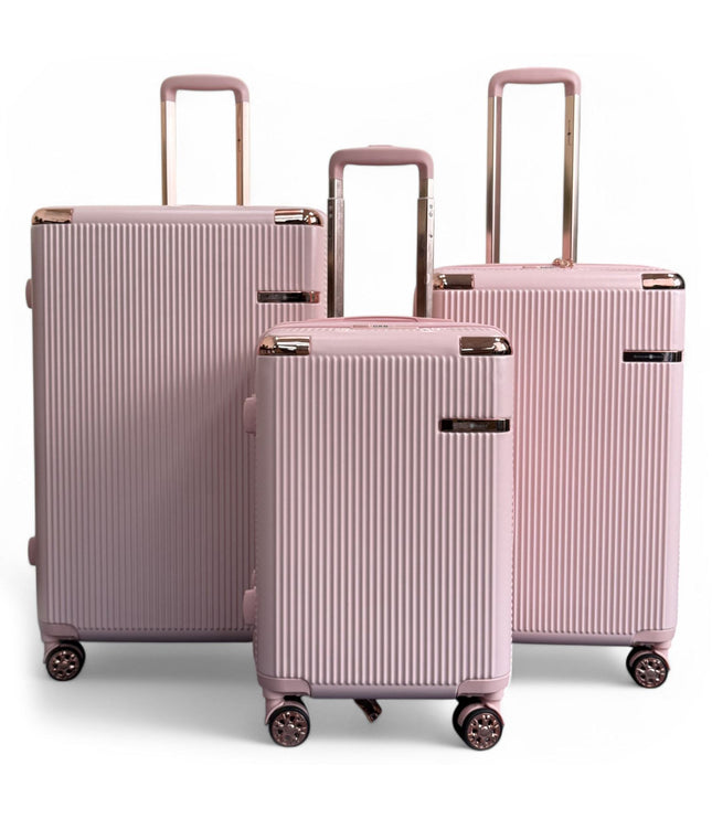 Cowra Set of 3 Hard Shell Suitcase in Rose Gold