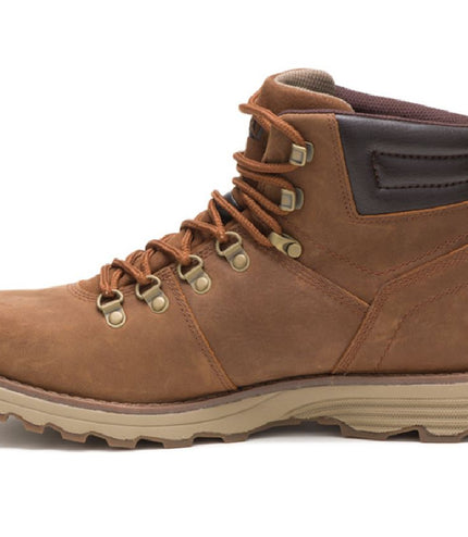 Caterpillar Mens Sire Waterproof Brown Sugar Leather Cat Work Boots