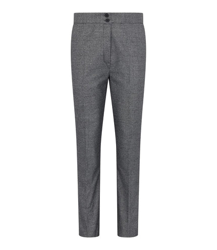 Women's Grey Three-Piece Tailored Fit Suit in Prince of Wales Check