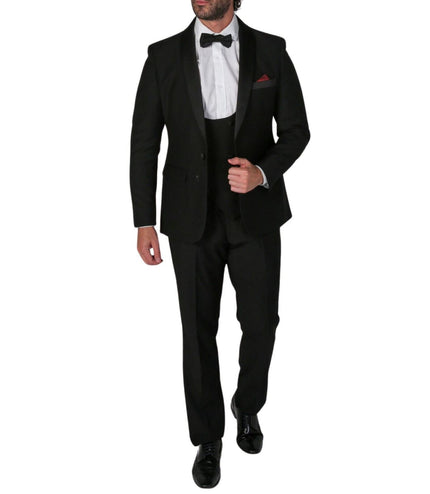 Men's Black 3 Piece Tuxedo Suit