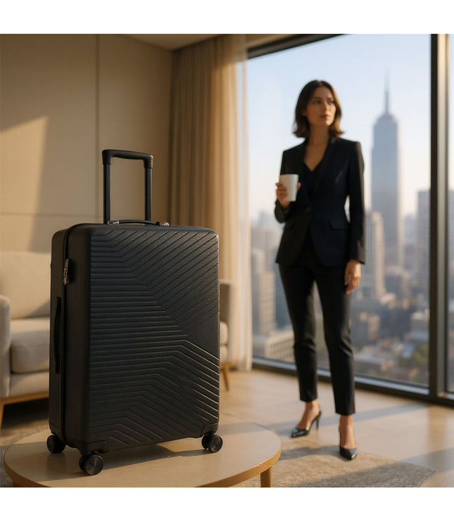 Junee Medium Hard Shell Suitcase in Black