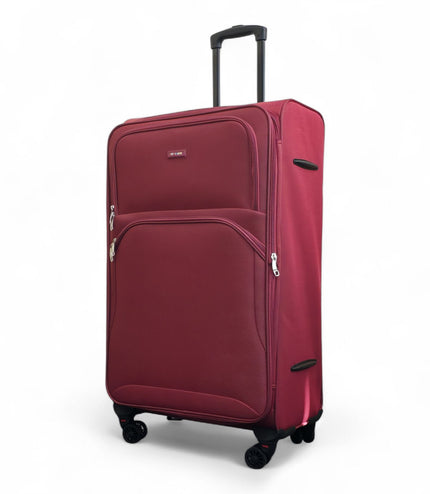 Gosford Large Soft Shell Suitcase in Burgundy Red