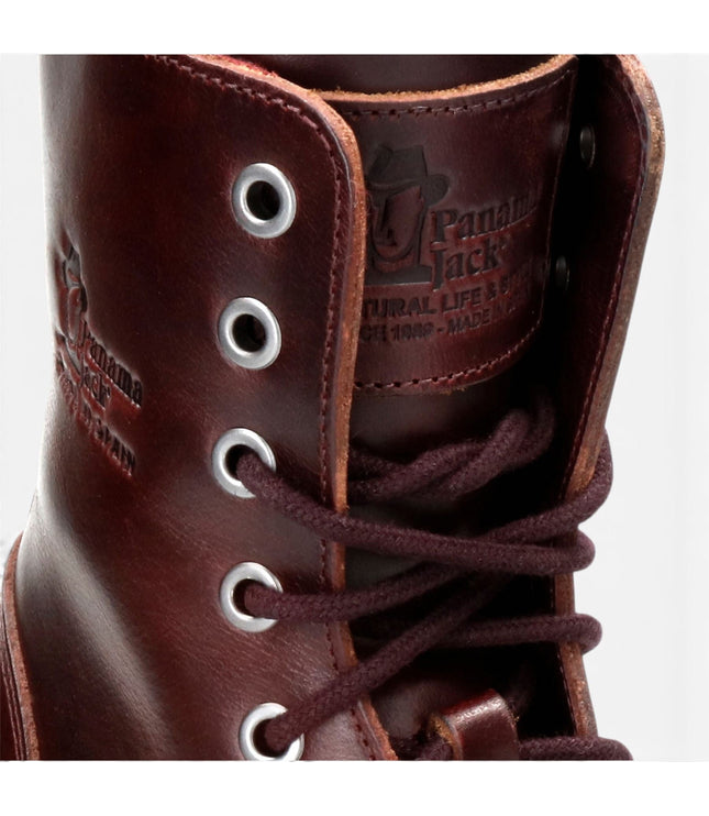 Panama Jack Women's Burgundy Waterproof Leather Warm Lace-Up Boots - Frisia-B45