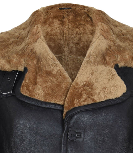 Mens Warm Shearling Sheepskin Coat-Cologne