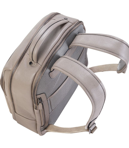 Genuine Leather Grey Vintage Rucksack Laptop Bag Travel Backpack - Capri