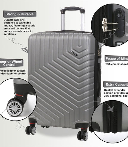 Bega Large Hard Shell Suitcase in Silver