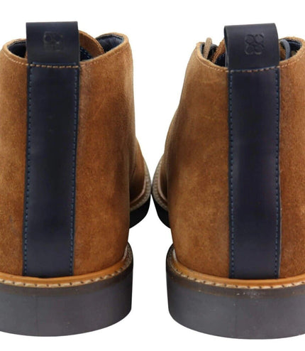 Mens Tan Suede Lace Up Chukka Boots