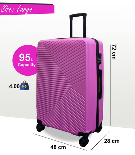 Junee Large Hard Shell Suitcase in Pink