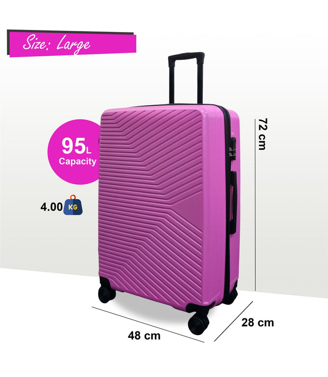 Junee Large Hard Shell Suitcase in Pink