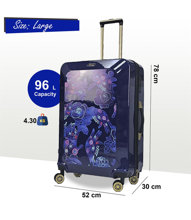 Canvey Large Hard Shell Suitcase in Blue