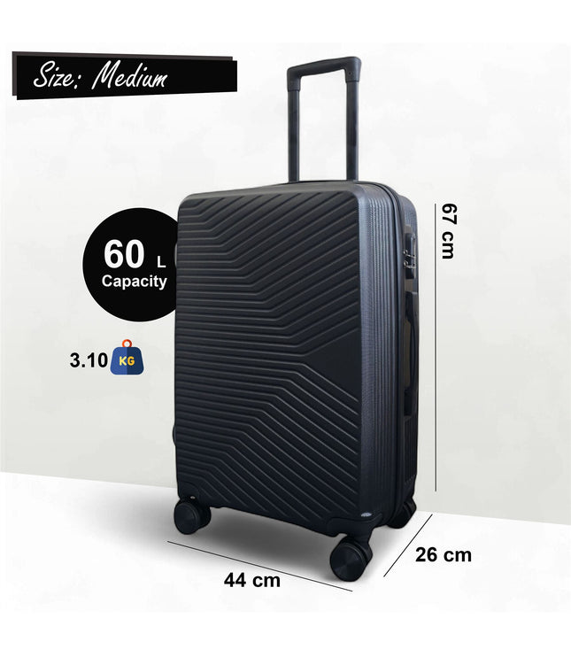 Junee Medium Hard Shell Suitcase in Black