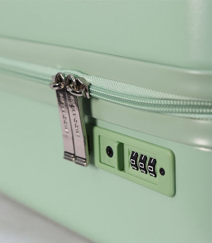 Hard Shell Cabin 44 x 22 x 38 cm Green TSA Secure Luggage Suitcase Suitable for Easyjet, Ryanair