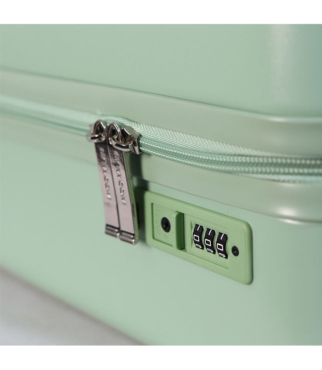 Hard Shell Cabin 44 x 22 x 38 cm Green TSA Secure Luggage Suitcase Suitable for Easyjet, Ryanair