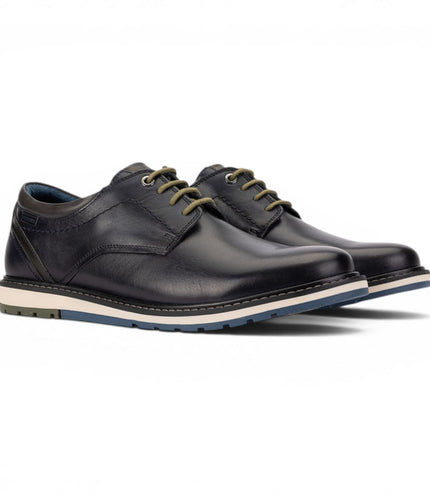 Pikolinos Men's Blue Leather Lace-Up Smart Shoes - Berna