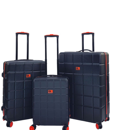 Coulsdon Set of 3 Soft Shell Suitcase in Black