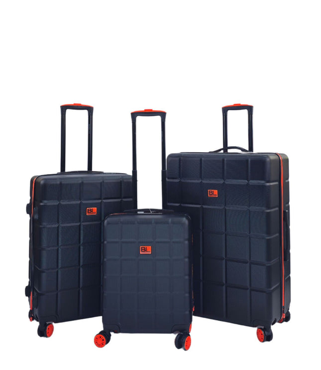 Coulsdon Set of 3 Soft Shell Suitcase in Black