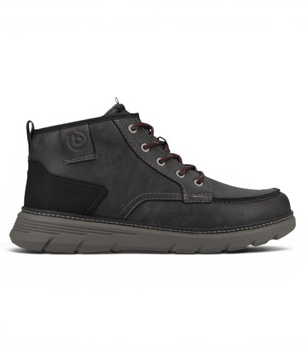 Bugatti Men's Grey Leather Lace-up Casual Ankle Boots - Pulau