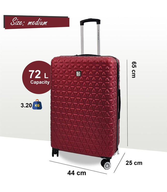 Adlington Medium Hard Shell Suitcase in Burgundy