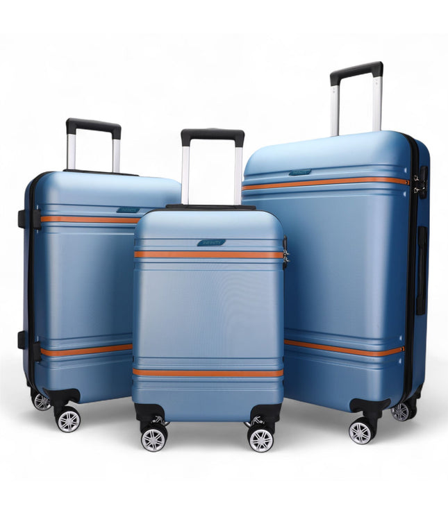 Calgary Set of 3 Hard Shell Suitcase in Blue