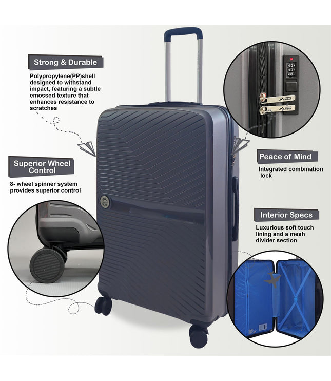 Acton Medium Hard Shell Suitcase in Grey