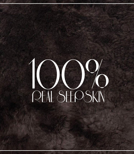 Genuine Sheepskin Chocolate Brown  40x40cm Real Wool Single Sided Cushion