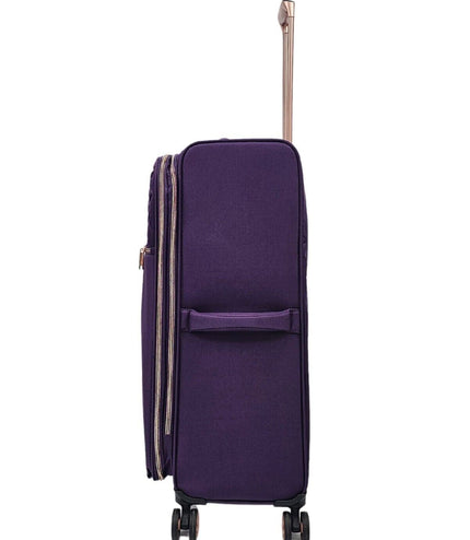 Bexley Medium Soft Shell Suitcase in Purple