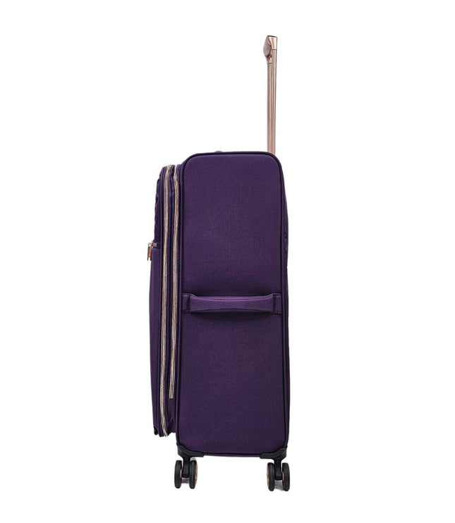 Bexley Medium Soft Shell Suitcase in Purple
