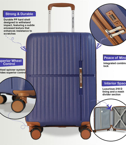 Corowa Large Hard Shell Suitcase in Teal Blue