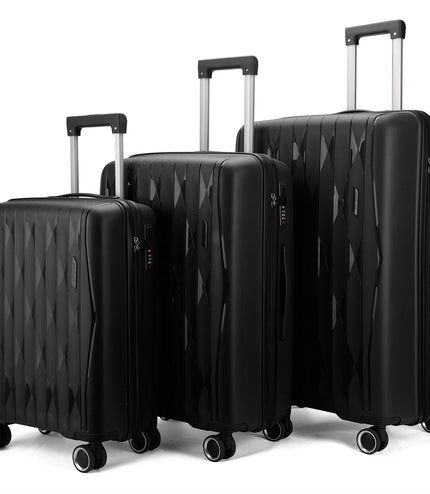 Burnaby Set of 3 Hard Shell Suitcase in Black