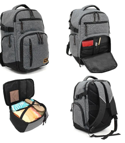 Backpack Rucksack 40x20 x25 cm Underseat Travel Cabin Bag for Ryanair, Easy Jet Grey