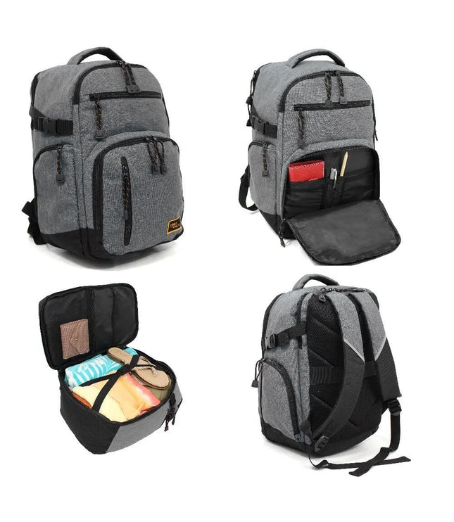 Backpack Rucksack 40x20 x25 cm Underseat Travel Cabin Bag for Ryanair, Easy Jet Grey