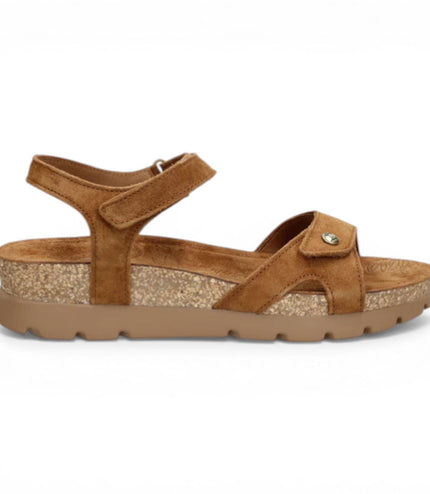 Panama Jack Women's Wedge Bark Brown Suede Leather Platform Sandals -  Sulia B26