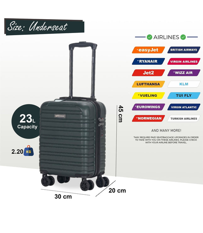 Koga Underseat Hard Shell Suitcase in Green