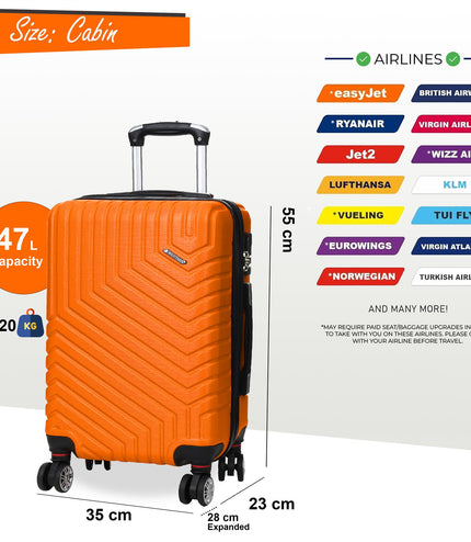 Bega Cabin Hard Shell Suitcase in Orange