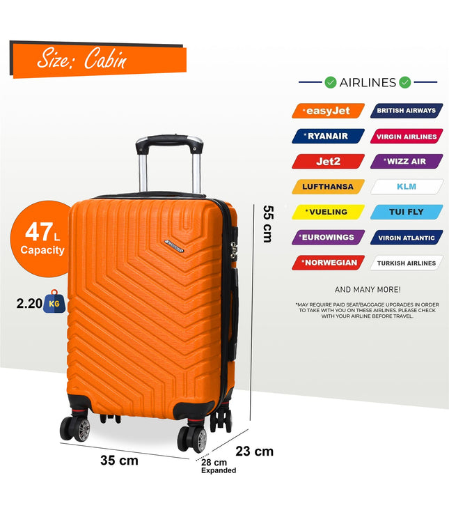 Bega Cabin Hard Shell Suitcase in Orange