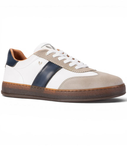 Martinelli Men's Blue Leather Sneakers Trainer Shoes - Seaford
