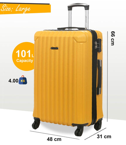 Corowa Large Hard Shell Suitcase in Yellow
